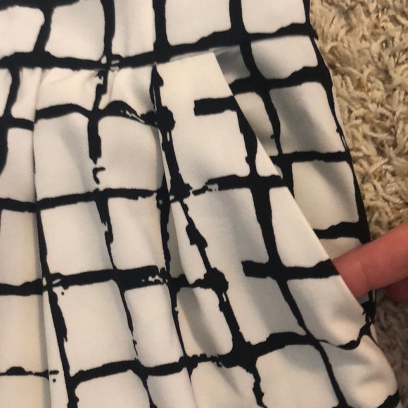 Rachel Roy black/white windowpane cocktail dress - Picture 3 of 6